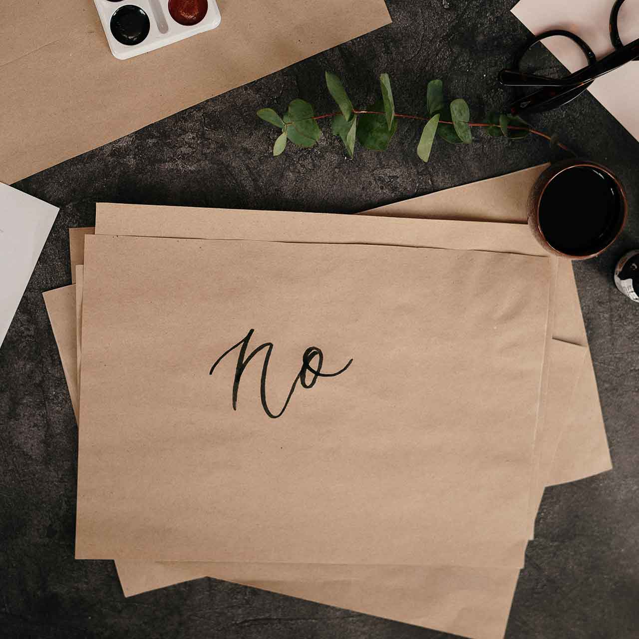 Photo of a note saying no
